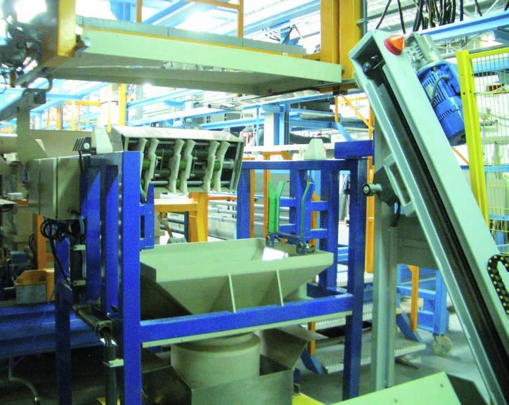 Línea de tratamiento en tambor para piezas a granel
