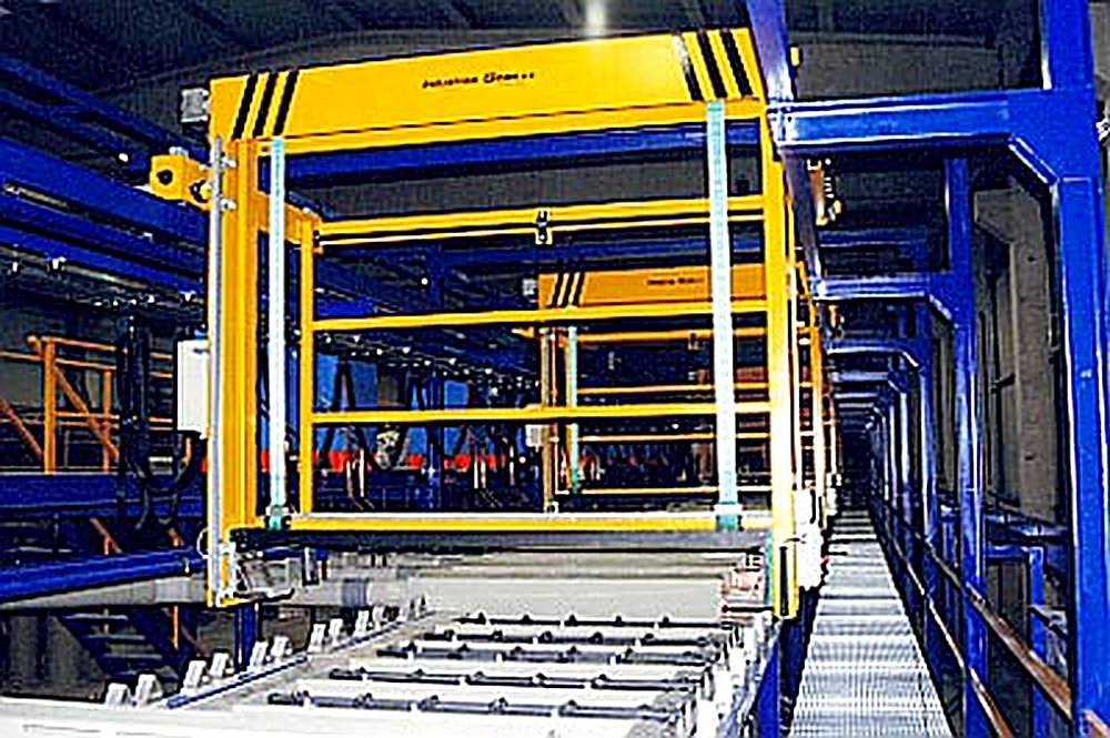 Carro manipulador de gran formato en línea automática